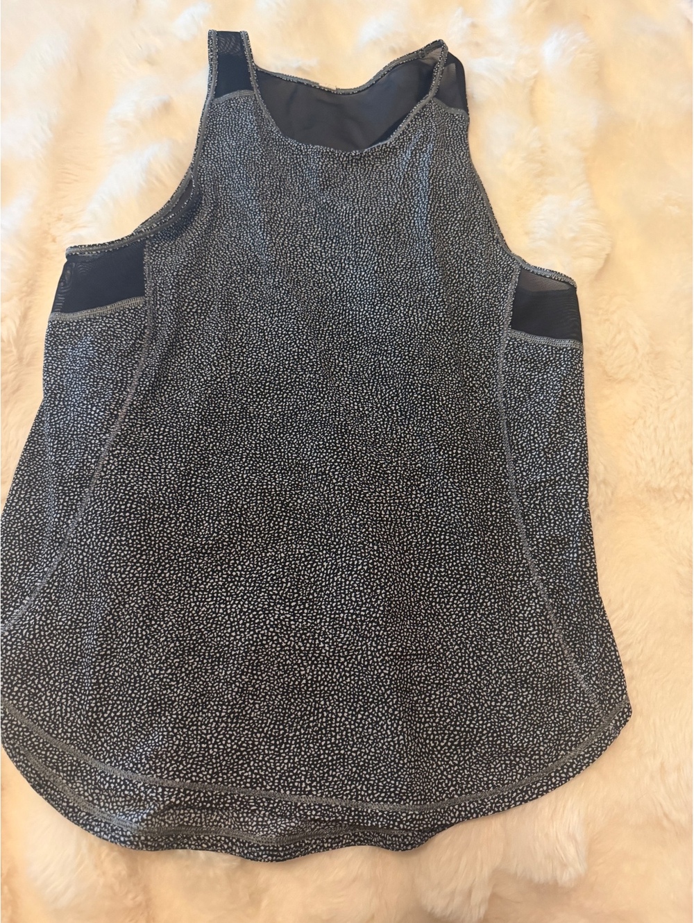 Lululemon Black and White Athletic Tank Top Size Medium